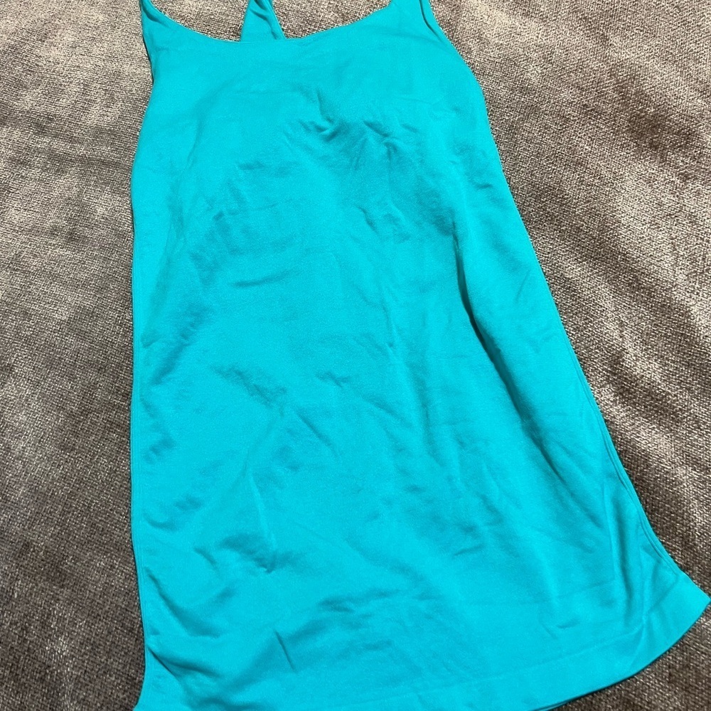 NWOT Bebe Racerback Teal Tank Top, Size Medium / Large